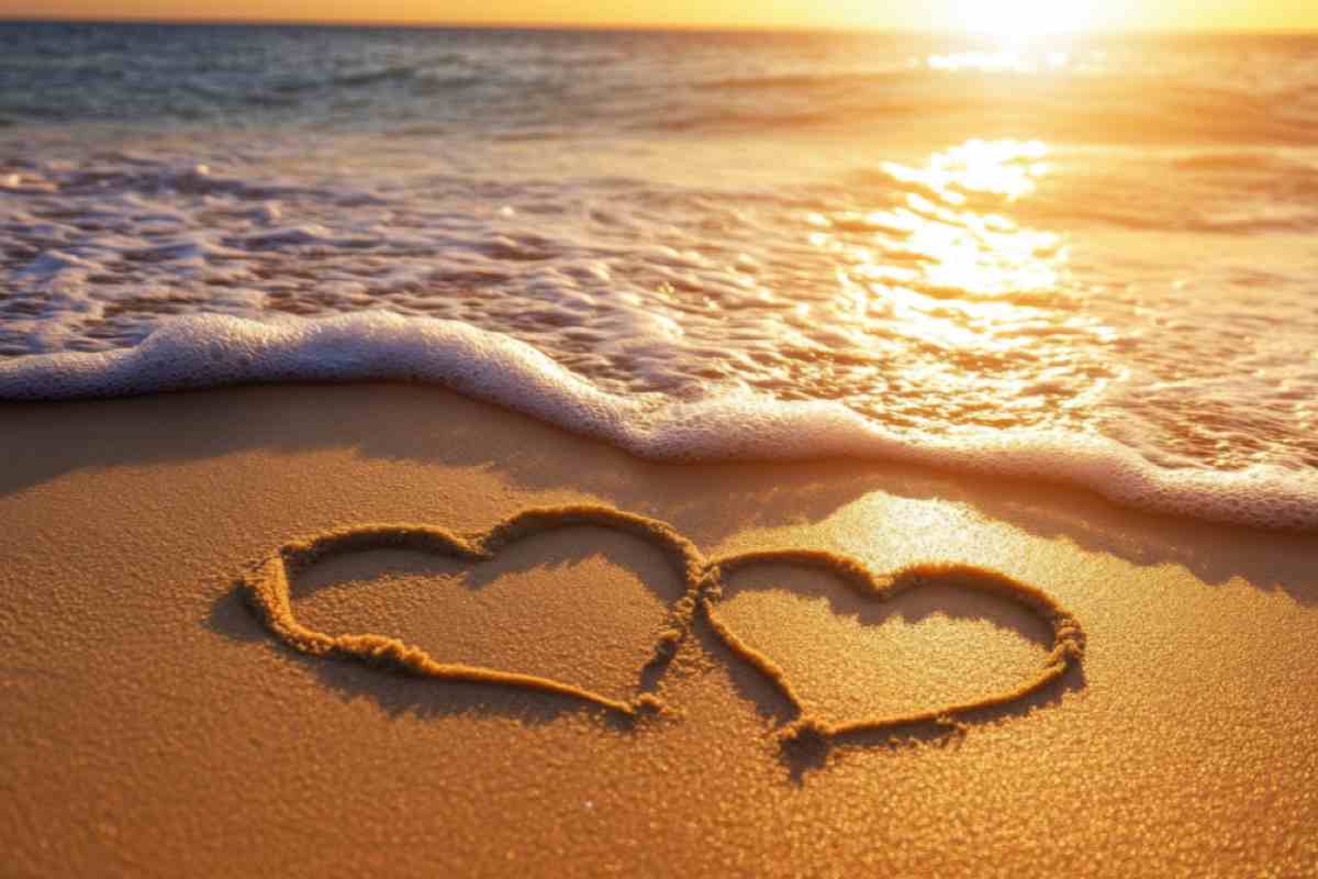 Cuori spiaggia mare